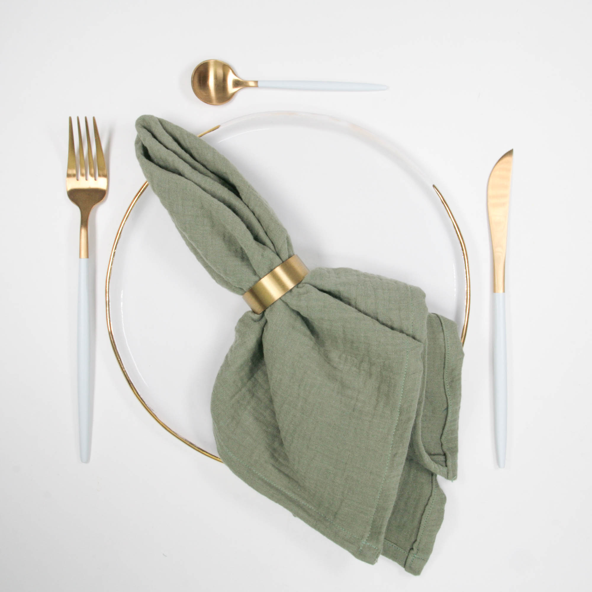 silk-and-linen-musselin-servietten-muslin-napkins-olive-1 Musselin Servietten OLIVGRÜN | olive - 4er Set
