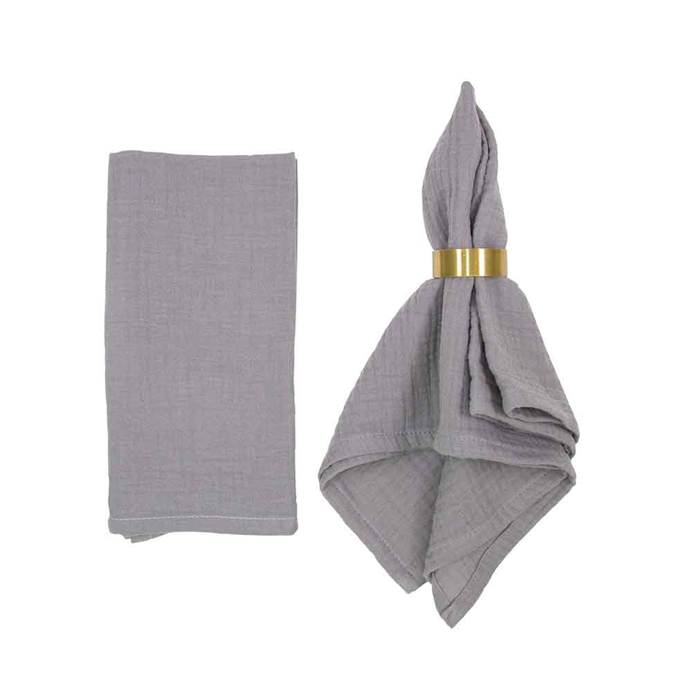 silk-linen-musselinservietten-stoffserviette-grau-grey Musselin Servietten - GRAU | grey - 4er Set