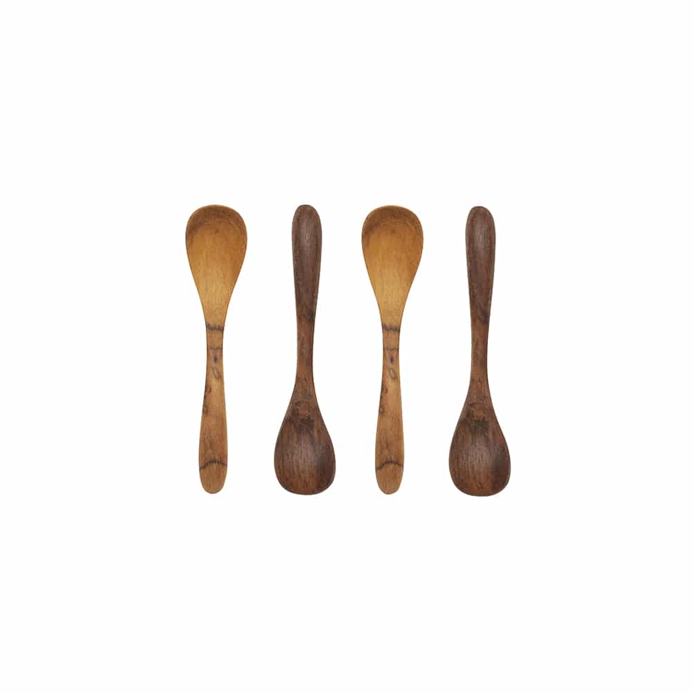 originalhome-salz-pfeffer-schale-mit-loeffel-teakholz-3 Holzschälchen mit Löffel für Salz, Pfeffer oder Gewürze