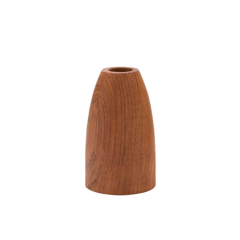originalhome-kerzenstaender-teakholz-L-1 Konischer Kerzenständer aus Teakholz, Gr. L