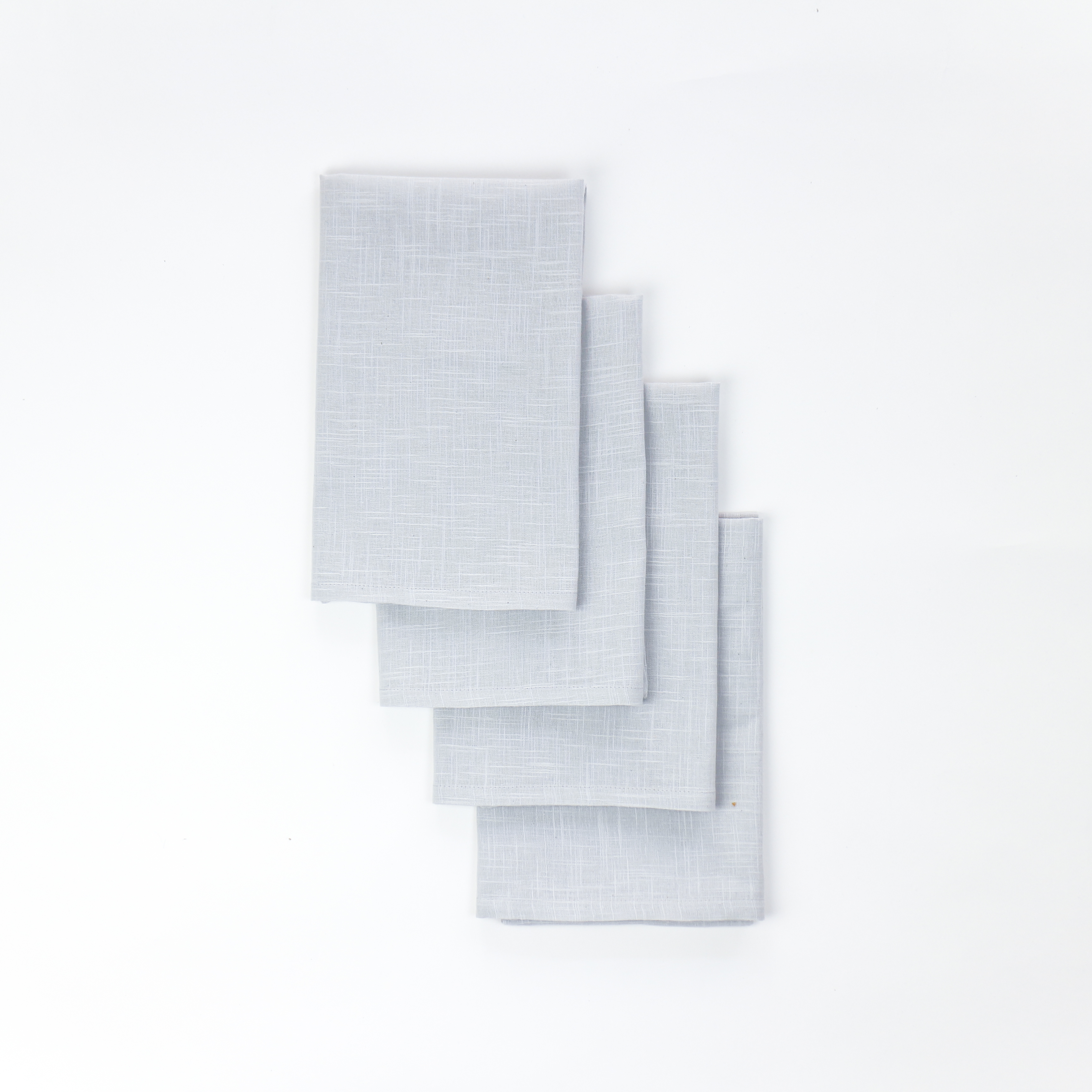 silk-and-linen-servietten-hellgrau-01 Leinenservietten, 50 x 50 cm - 4 Stück | silbergrau
