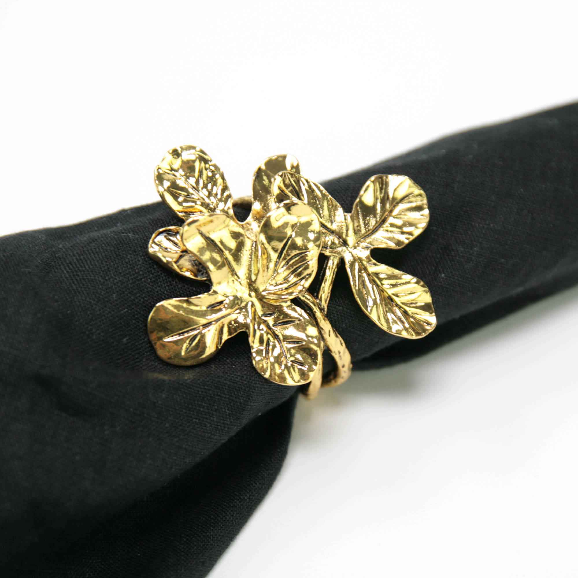 serviettenringe-gold-kleeblatt-06 Serviettenringe gold KLEE, 4er Set